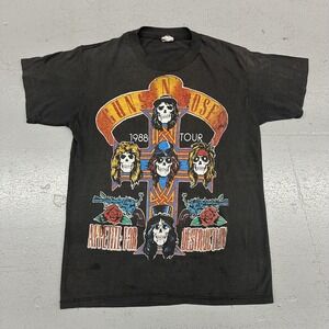 Vintage Guns N Roses Shirt Mens Small 1988 Tour NJ Summer Jam Aerosmith 80s